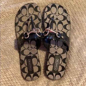 Coach Black Sandals